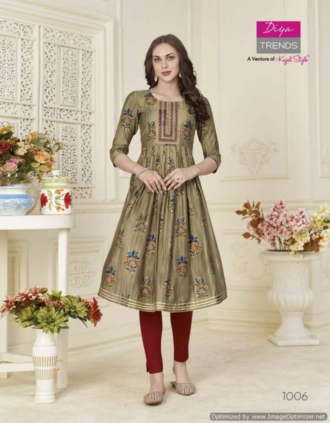Fashion Samora 1 Heavy Rayon Ethnic Wear Embroidery Kurti With Pant Collection